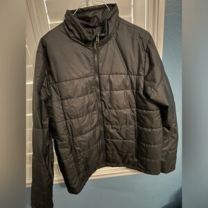 North Face Puffer, lightly used, size large, dark charcoal grey